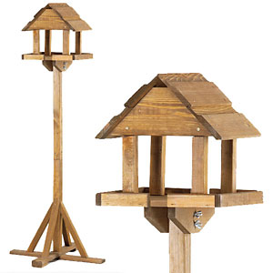wooden bird table